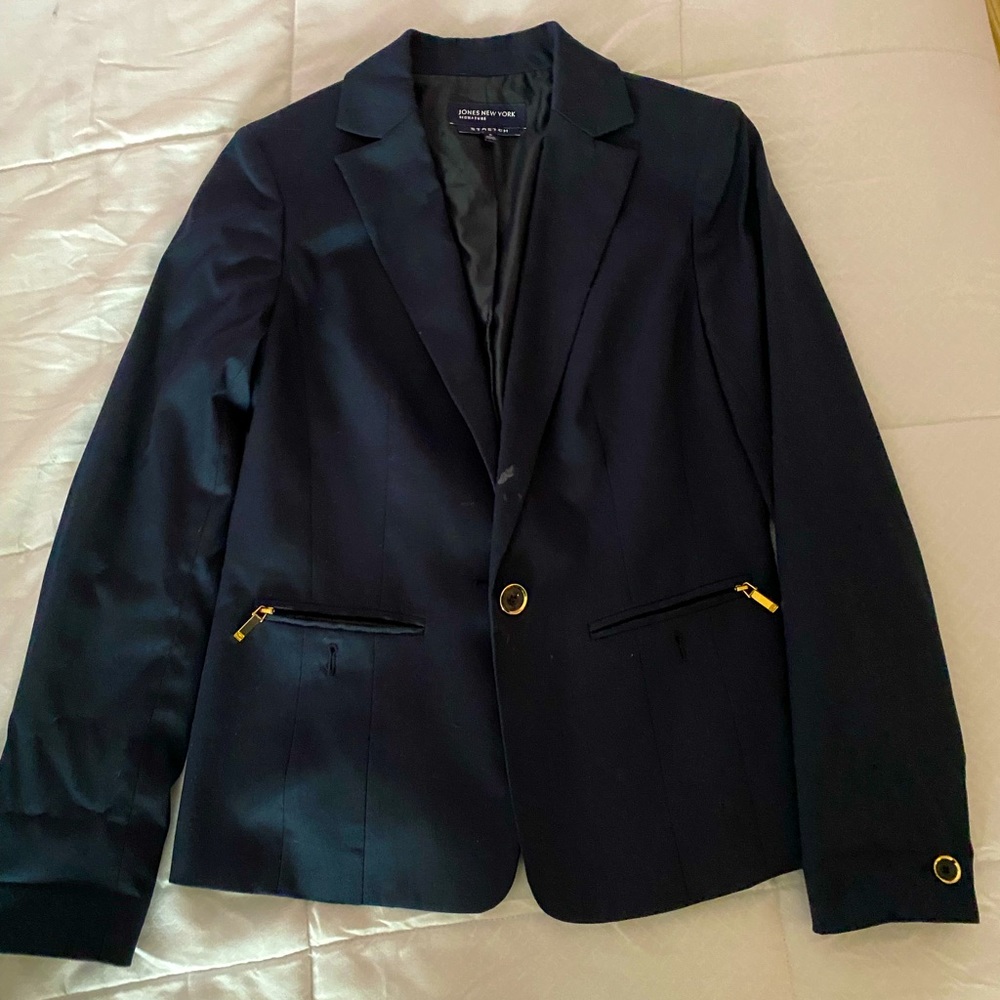 Jones New York Size 6 Navy Blue Blazer